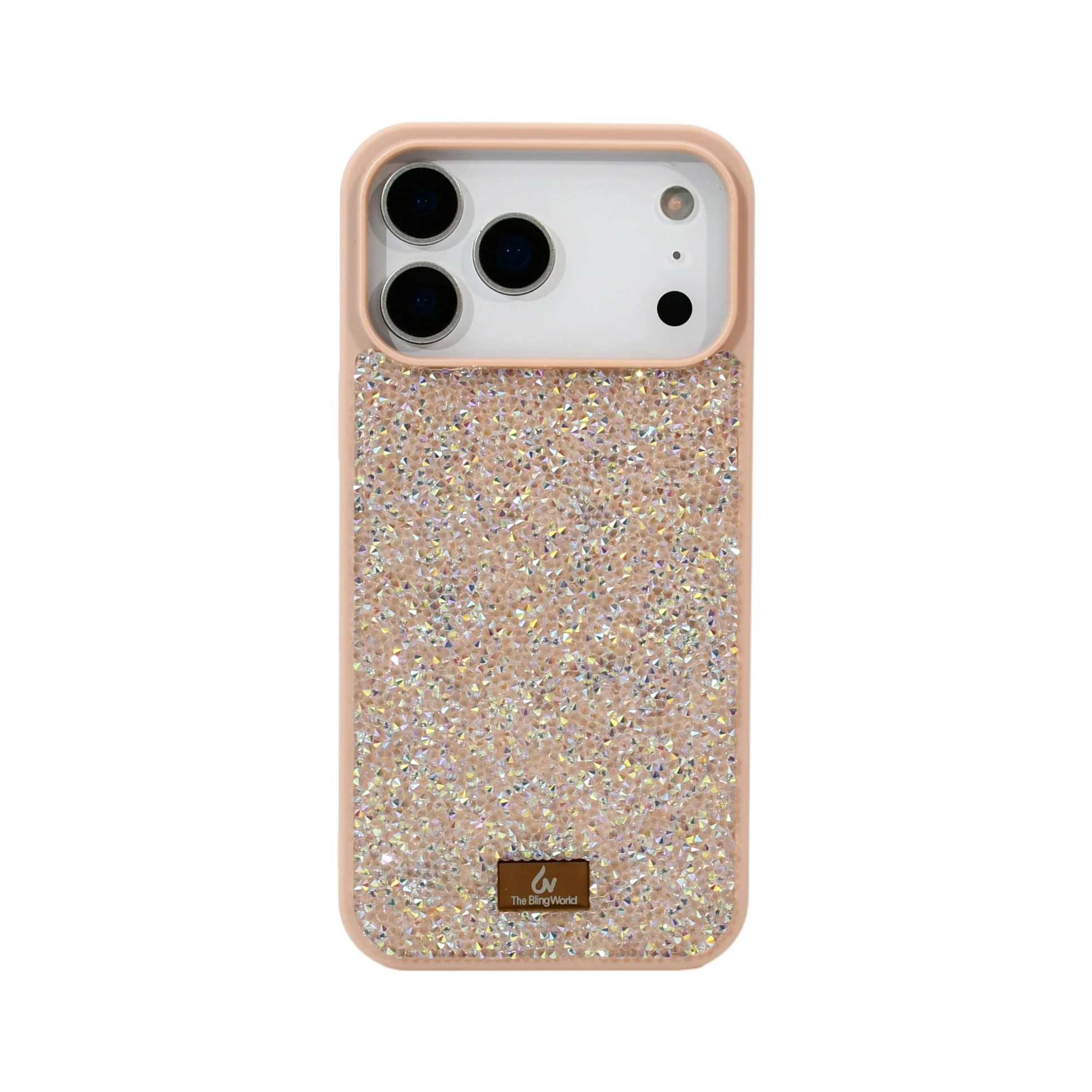 Casing Ponsel Mewah Kristal Rhinestone Glitter Berlian Warna Pink Untuk Iphone 17 16 15 14 13 Pro Max Anti Benturan Desain Batu Permata Lucu Untuk Wanita