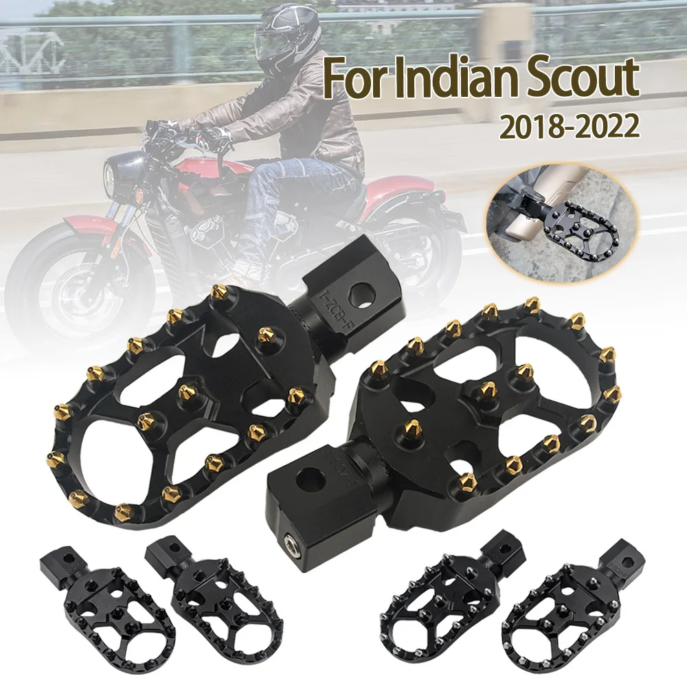 Motorcycle Front Footrest 360 Degree Adjustable Foot Pegs Rotatable FootPegs Rest For Indian Scout Bobber Twenty Sixty ABS