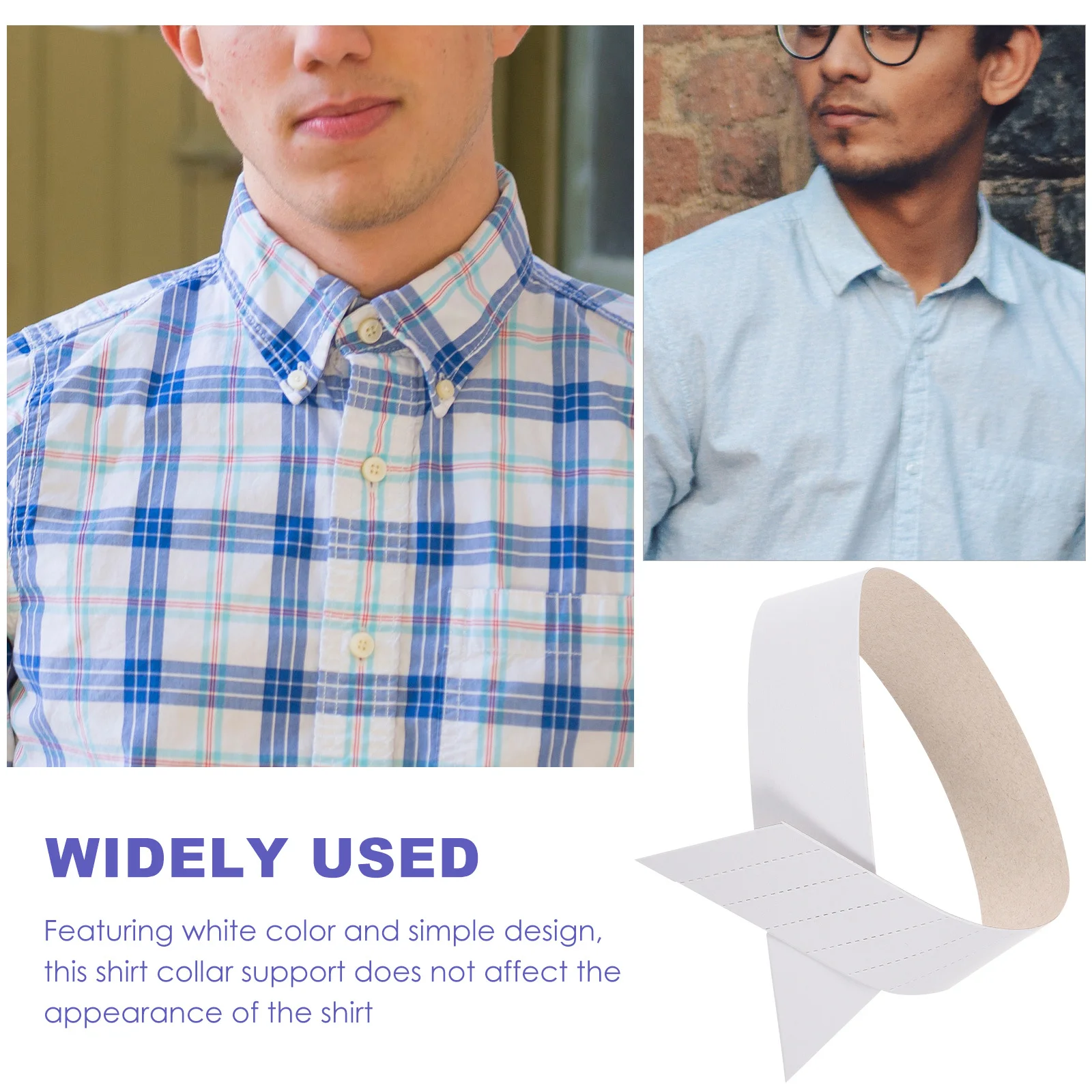 100 stks Shirt Blijft Jurk Papier Ondersteuning Verstelbaar Wit Eenvoudig Ontwerp Langdurige Hoeveelheid Goed Materiaal Ondersteuning Mannen