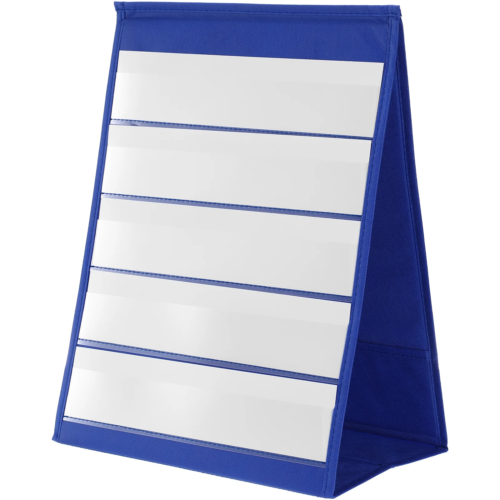 

Small Pocket Chart Cards Holder Display Blank Tabletop Self-standing Desktop Calendar