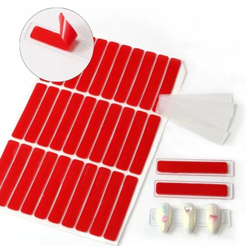 1sheet Double Sided Nail Art Adhesive Tape For False Tips Nail Art Display Creative Design Nail Stickers Nail Shop Nail Work