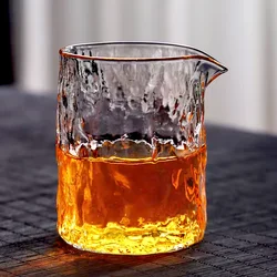 Transparent Uneven Hammer Pattern Glass Fair Cup Tea Mugs Chahai Tea Justice Cup Kung Fu Tea Pitcher Tea Set Accessories Teaware