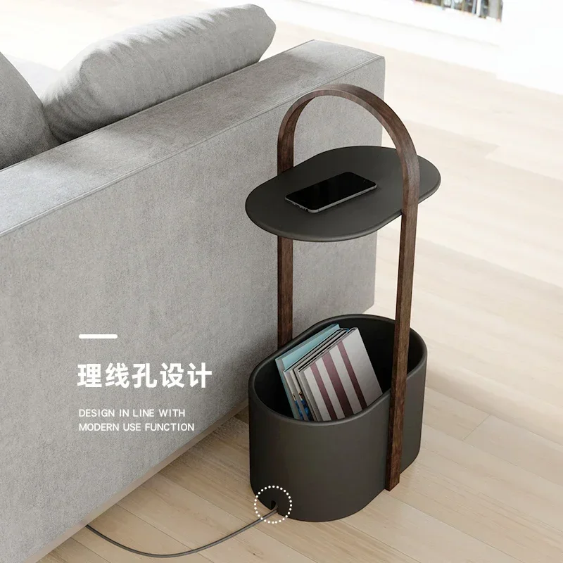 -Mesa lateral umbra moderna, simples, luxuosa, mesa de cabeceira móvel, sofá de canto, algumas mesas de centro, prateleiras de armazenamento para sala de estar