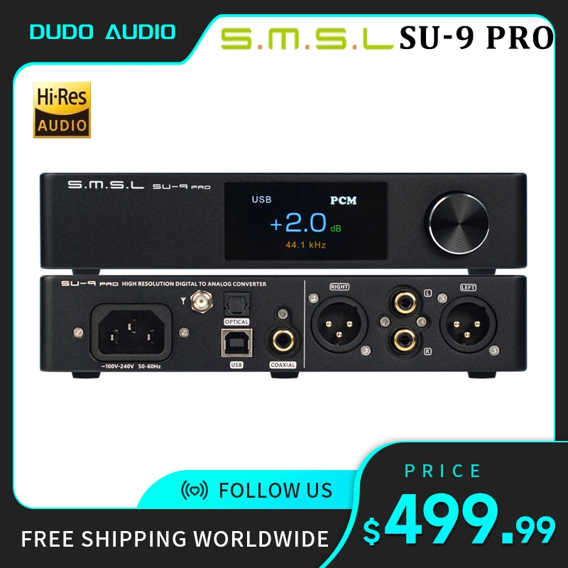 SMSL SU-9 برو ES9039M برو فك MQA و MQA-CD بلوتوث 5.0 DAC الصوت XU316 768kHz/32Bit DSD512 SU9 برو مع جهاز التحكم عن بعد