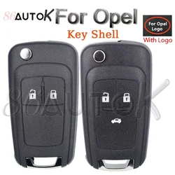 Capa dobrável para chave remota, 2 ou 3 botões, para opel zafira corsa astra vauxhall vectra omega hu100, lâmina sem cortes, chave de carro