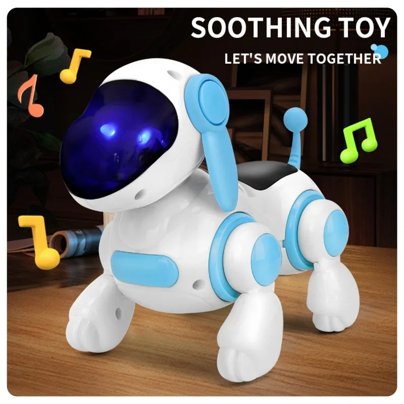 Customizable Brand Label Cross-Border Electric Walking Music Dog Toy Educational Crawler Realistic Pup Wholesale For Kids
