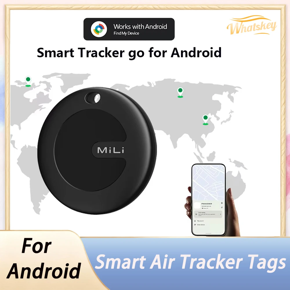 For Android MiLi MiTag Go Bluetooth Compatibility Tracker Item Finder Works with Google Find Hub Device