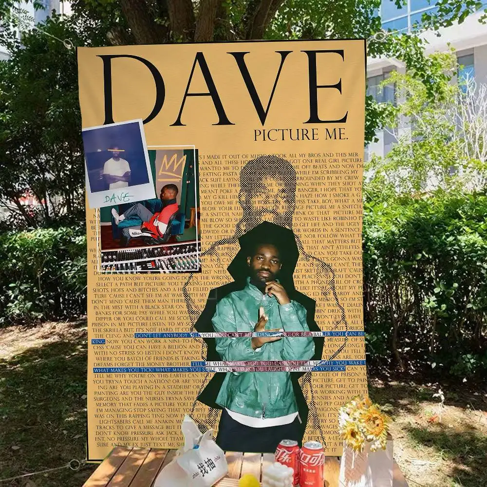 Pop Hip Hop Rapper Dave Large Size Flags Printing Patterns Interesting Birthday Party Decorations Banner