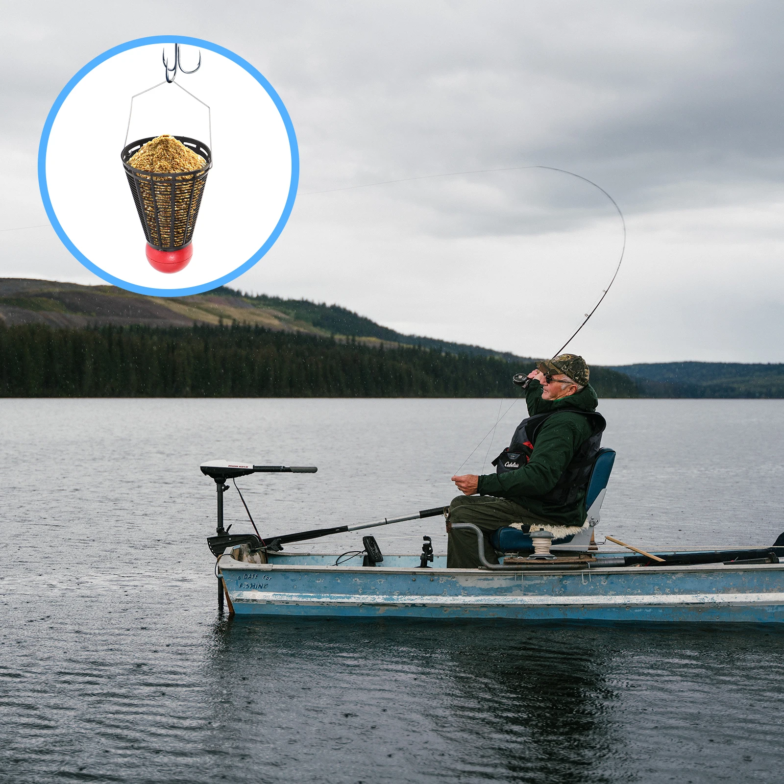 

3 Pcs Bait Cage Holder for Fishing Badminton Shape Lure Feeder Plastic Container