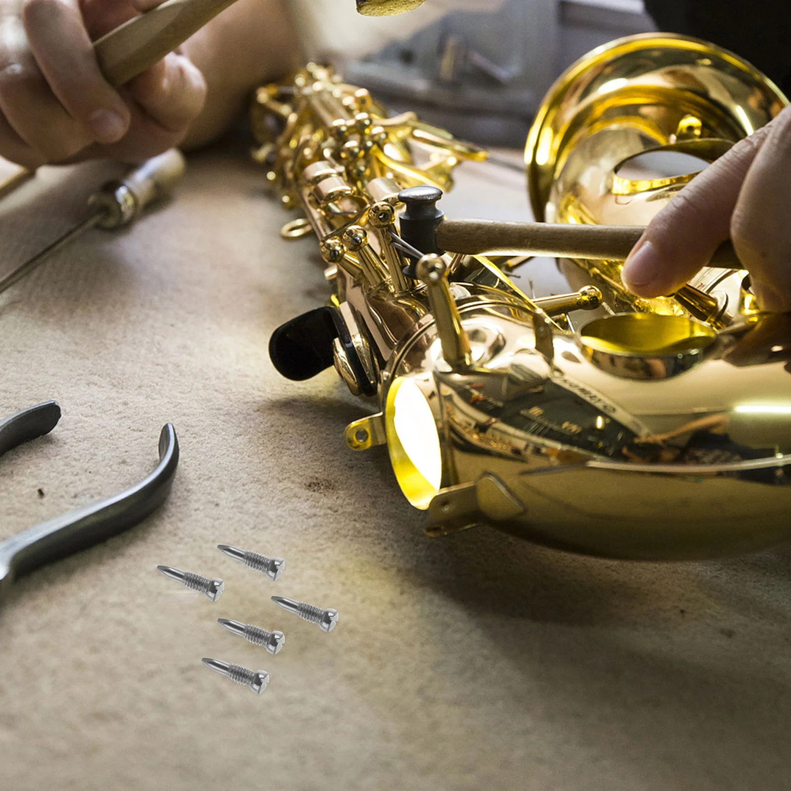 

30Pcs Saxophone Metal Rat-Tail Repair Screws Alto Sax Replacement Fixing Parts Accessories Maintenance Saxophone Accessories