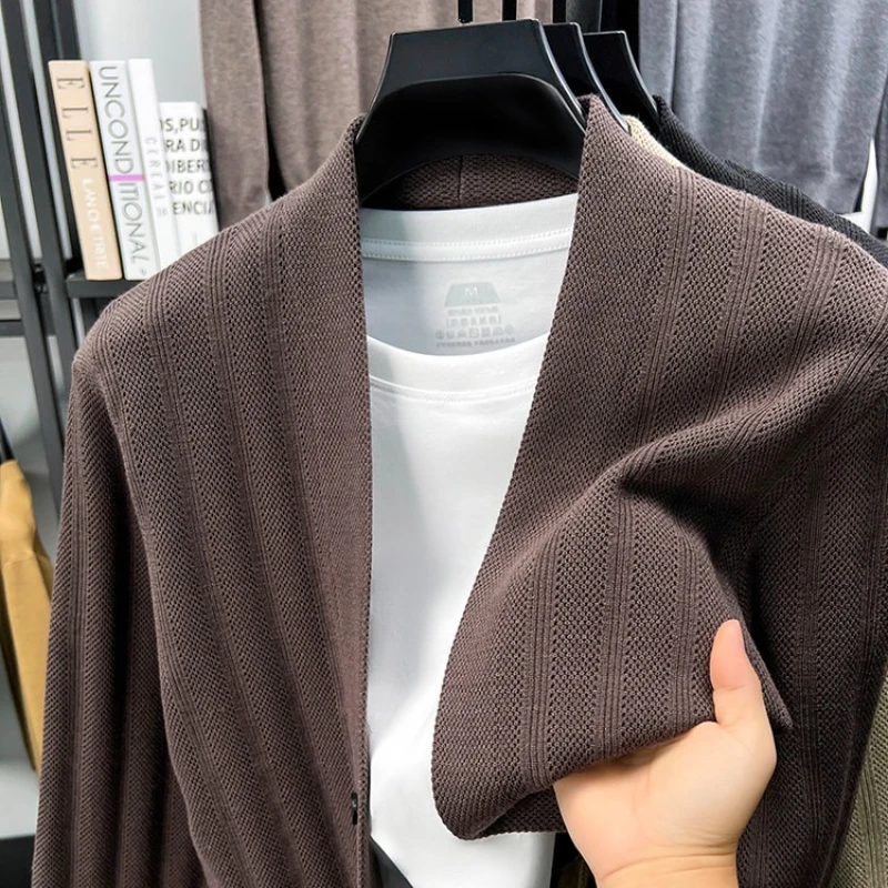 

2025 Autumn and Winter New Popular Sweater Men's Cardigan Knitted Sweater Jacket Men