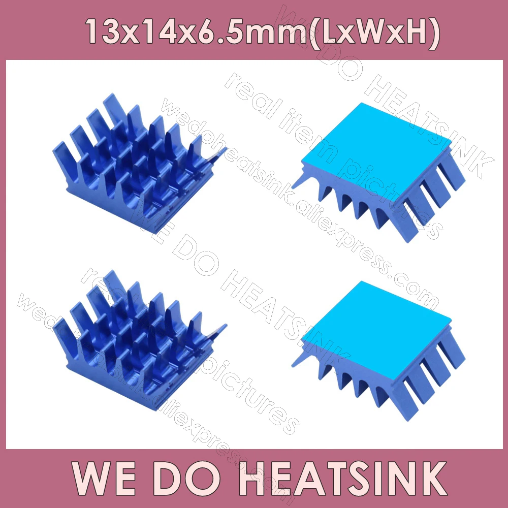 WE DO HEATSINK 13x14x6.5mm Without or With Thermal Pad Spiky Blue Electronic Chip Cooling Radiator Cooler for IC MOSFET SCR