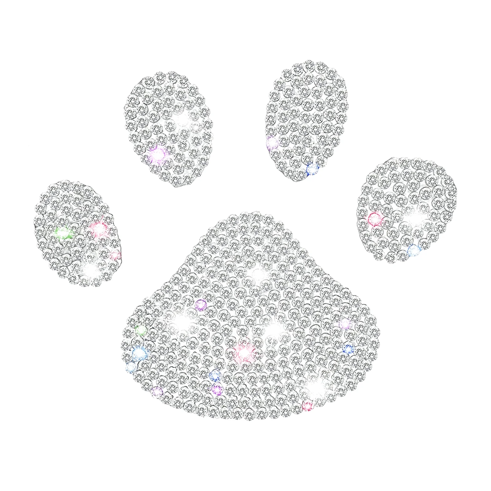 Dog Paw Print Rhinestone Sticker,DIY self-adhesive,car body sticker