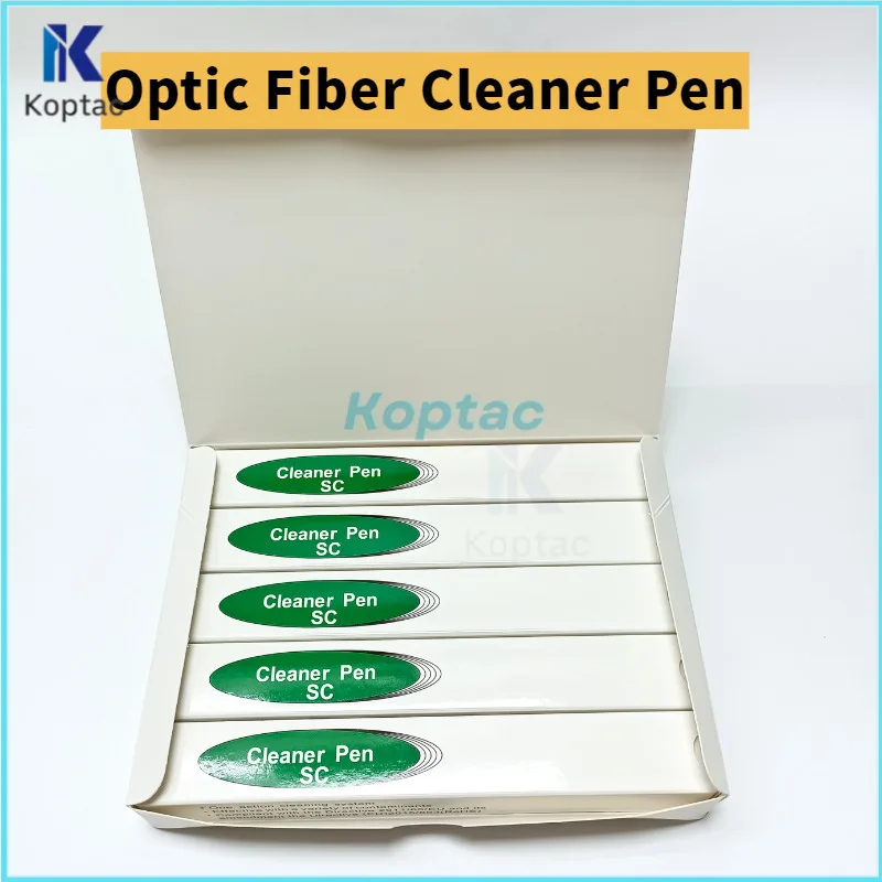 

5 PCS 1.25mm 2.5mm LC SC FC ST One Click Optic Fiber Cleaner Pen Connectors Adapters and Ferrules 800 times Cleaning FTTH