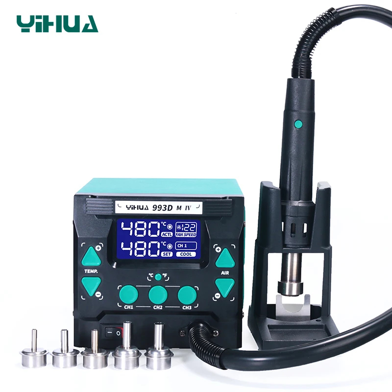 

YIHUA 993DM-IV Lead Free Hot air De Soldering Rework Station 1000 W Hot air Soldering Rework Station