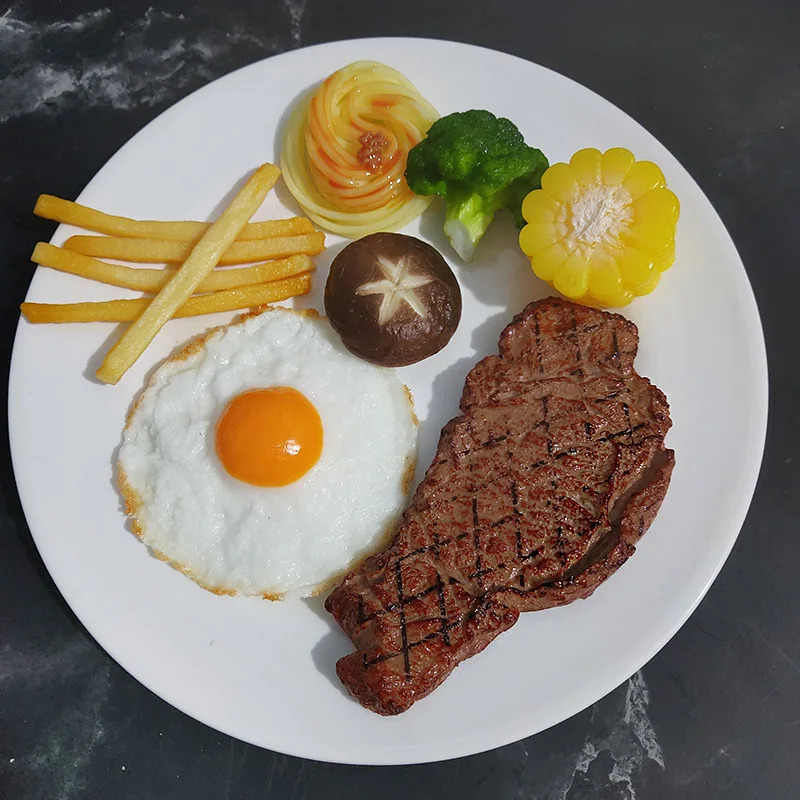 Simulation Steak Model Pork Chop Grilled Lamb Chops Western Restaurant Ornaments Fake Meat Room Kitchen Food Props Pvc Crafts