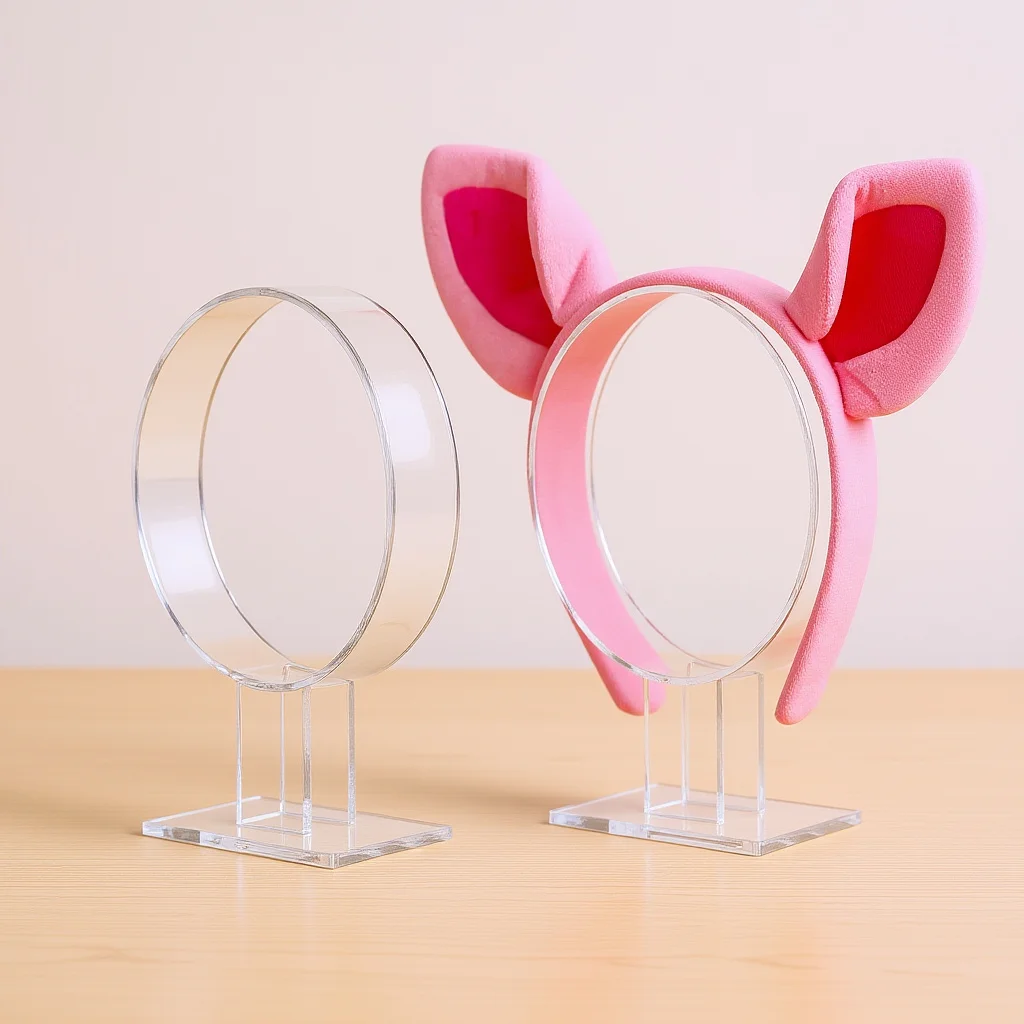 

Headband Display Stand 1/2pcs Acrylic Hair Hoop Holder for Women Girls Headdress Storage Rack Hair Accessories Organizer