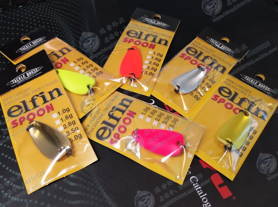 Japan TACKLEHOUSE ELFIN SPOON sequin 28mm 5g Crossmouth Trout Road Subbait