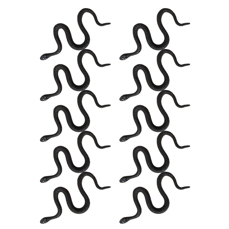 

Snake Prank Toy 10PCS Novelty Snake Model Replicas Life Like Snake Toy Office Trick Props April Fools Halloween Gadget
