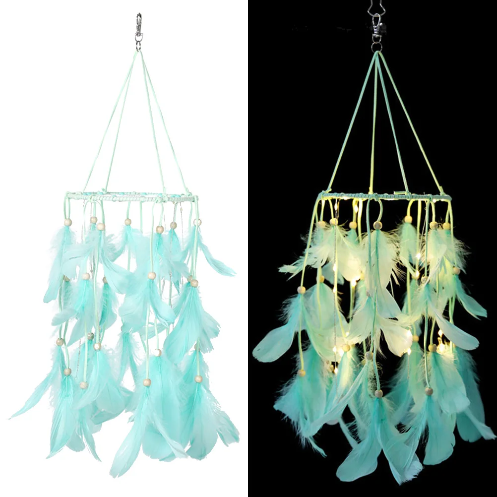 

Catcher With Light Green Hanging Decor For Bedroom Living Room Car Party Wind Chime Pendant Ornament