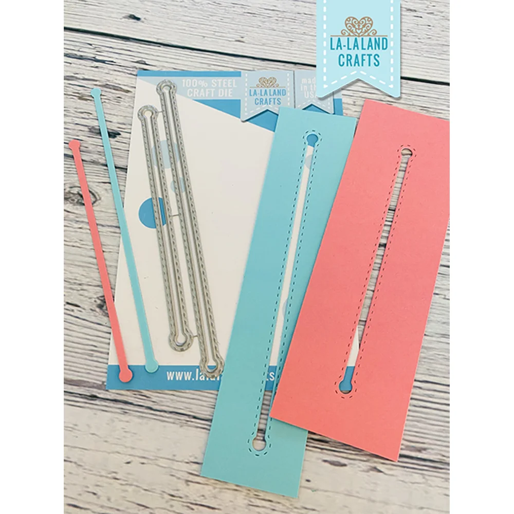 

New Holiday Decorations Long Stitched Slots Metal Cutting Dies Stencils for Scrapbooking Embossing Molds DIY Paper Card Album