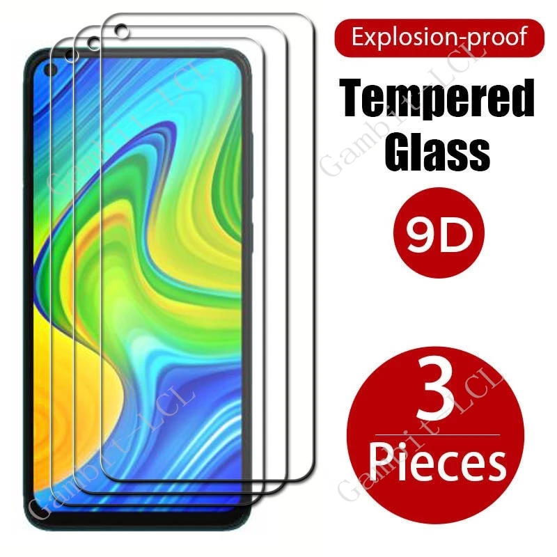 Закаленное стекло 9H для Xiaomi Redmi Note 9T, 3 шт., защитная пленка для экрана RedmiNote9 9 Note9T 6,53 дюйма