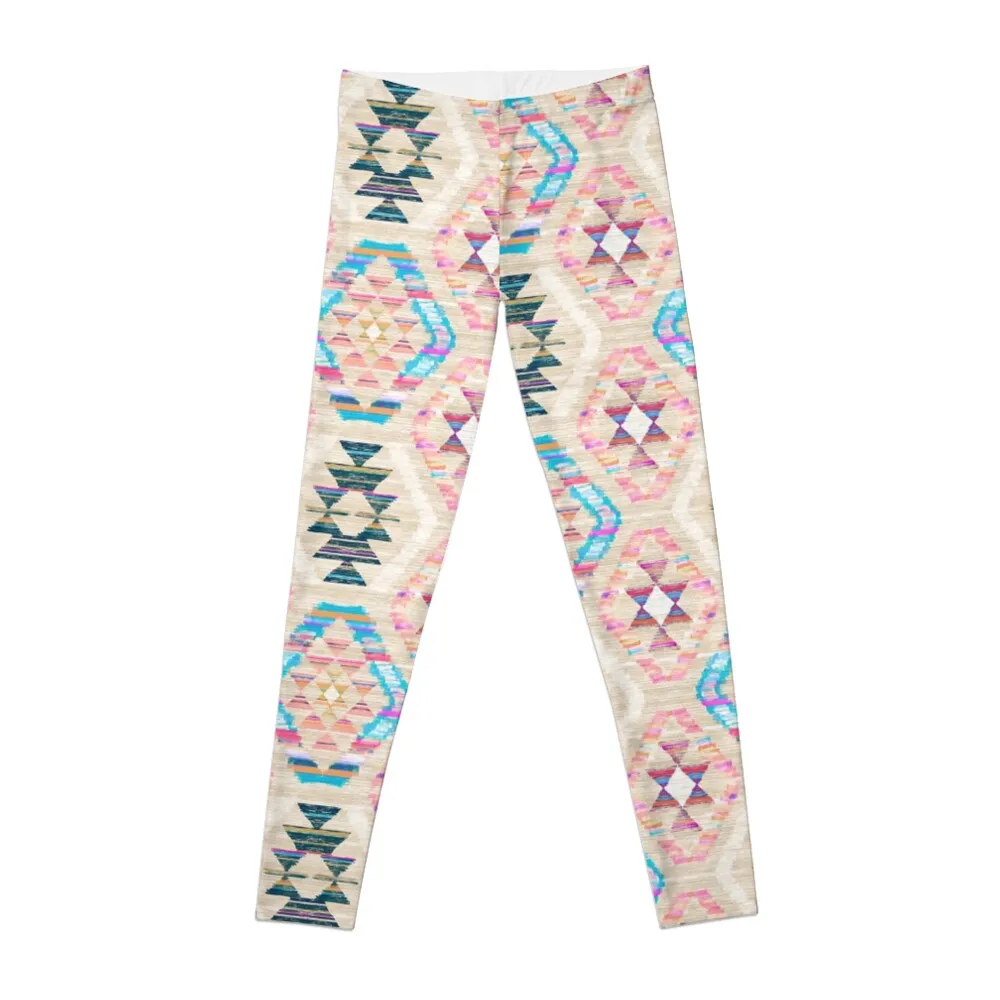 

Woven Textured Pastel Kilim Pattern Leggings Legging sport Women's high waist Womens Leggings