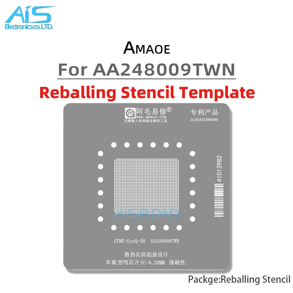 BGA Reballing Stencil Template Station For A2C77369300 AD AA248009TWN Positioning Plate Plant tin net Steel mesh