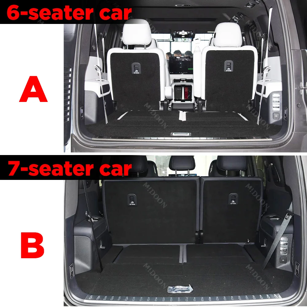 MIDOON Car Trunk Mats For BYD Leopard 8 (6/7 Seats) 2024 2025 Car Floor Mats Foot Pads Cargo Liner Interior Accessories
