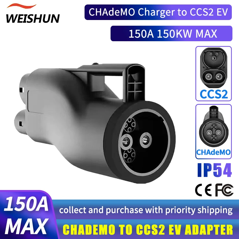 

CHAdeMO TO CCS2 DC Fast Charging EV Adapter Electric Vehicle Charger Connecter for 150A CHAdeMO Charger to CCS2 Electric Car