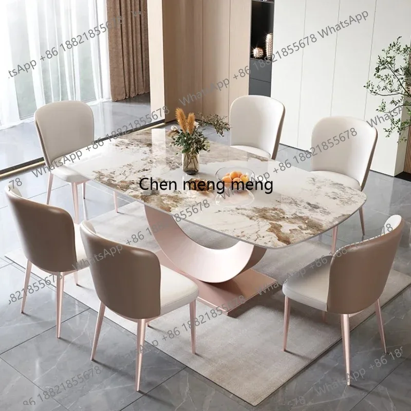 Luxury 6 Person Dining Table Design Modern Unique Living Room Dining Table Restaurant Lounges Nordic Stoly Do Jadalni Furniture - zdjęcie 1