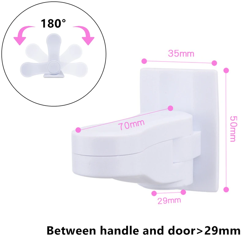 Cerradura de puerta Universal para niños y bebés, adhesivo de seguridad profesional para evitar la apertura de la puerta, pestillo de seguridad portátil para mascotas