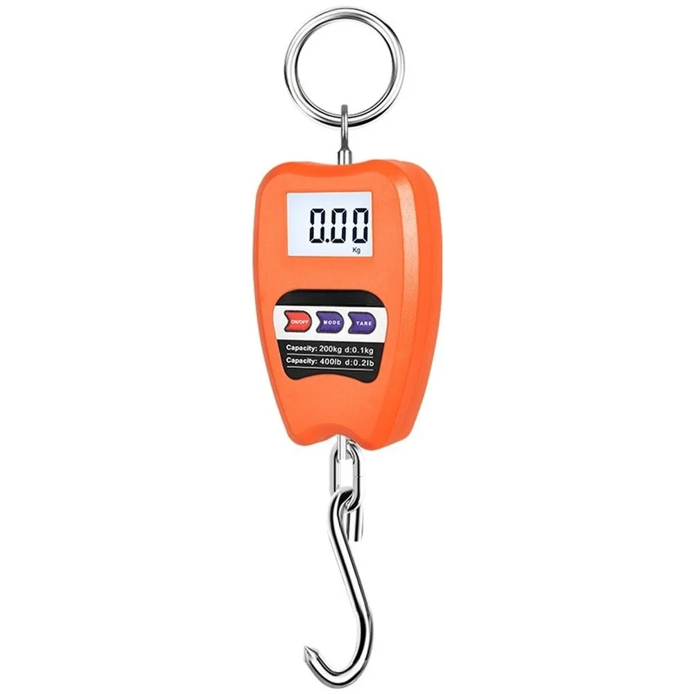 Electronic Crane Scale 200kg Load Capacity with Thickened Steel Hook and One-Touch Unit Switching Between kg lb N