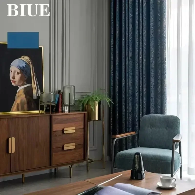 Modern Simple New Curtains for Living Dining Room Bedroom Luxury Curtain Striped Pattern Window Drapes Door Bedroom Customize