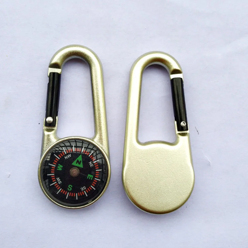 

Compass Keychain Multifunctional Carabiner Camping Outdoor Survival Buckle Gear