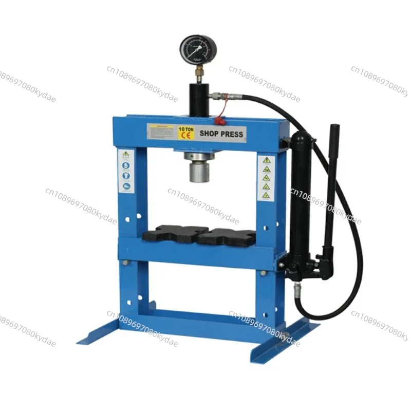 10T/12T Manual Hydraulic Shop Press with Gauge Portable Car Repair Press Machine Pads