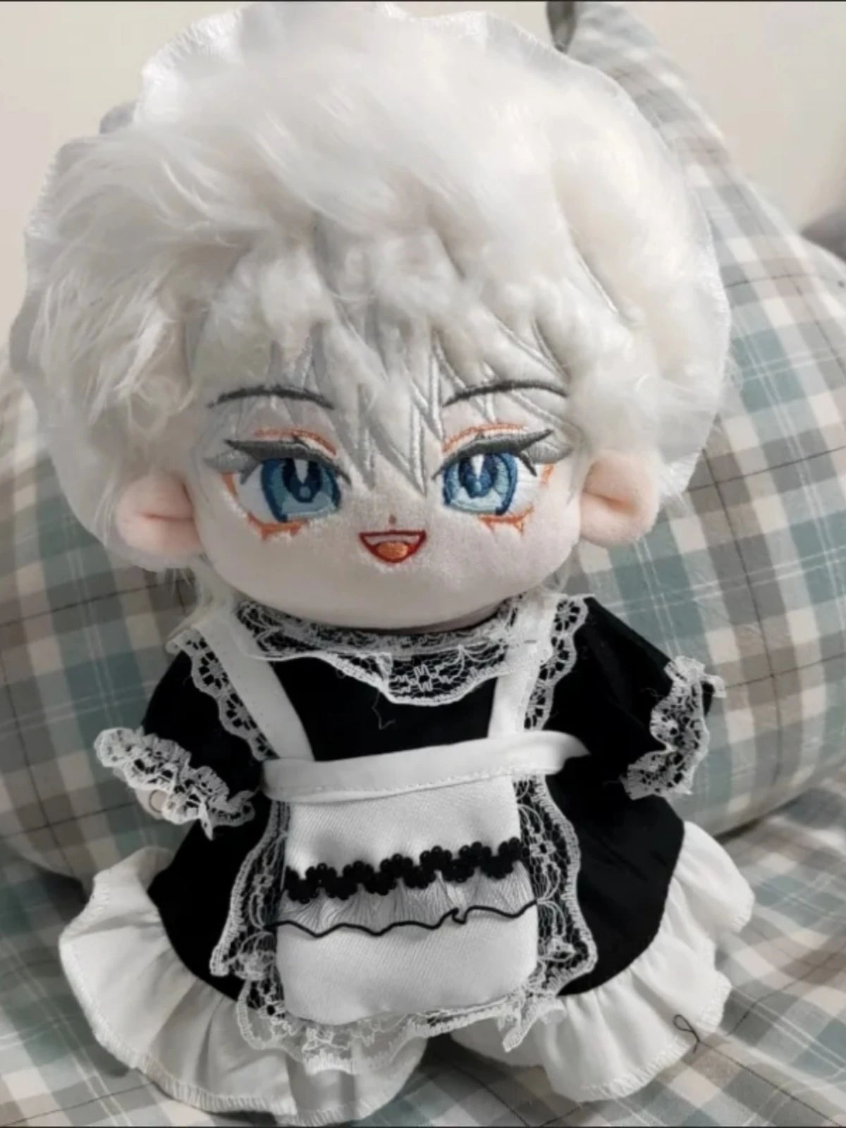 Jujutsu Kaisen Satoru Gojo Cosplay muñeca de algodón 20cm peluda Maumet decorar delicadeza fieltro dibujos animados Anime desnudo bebé Ambitus