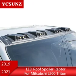 ABS led lights roof spoiler raptor For Mitsubishi l200 triton L200 2019 2020 2021 accessories ycsunz