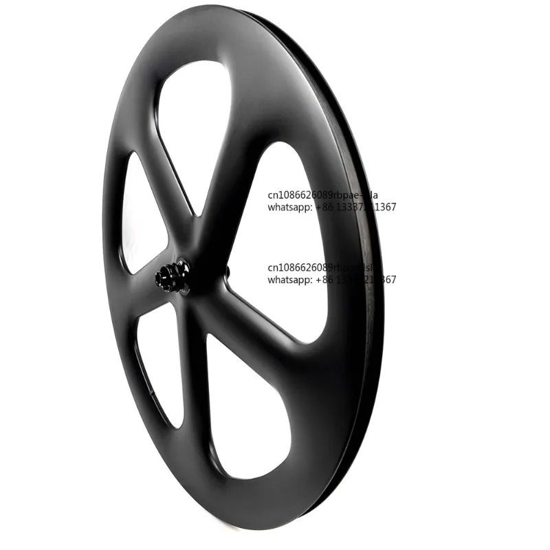 SP-TL5 700C Full Carbon Road /Track Tubeless Bicycle Wheels 24mm Width 55.7mm Depth Fives Spoke Carbon Wheels 4