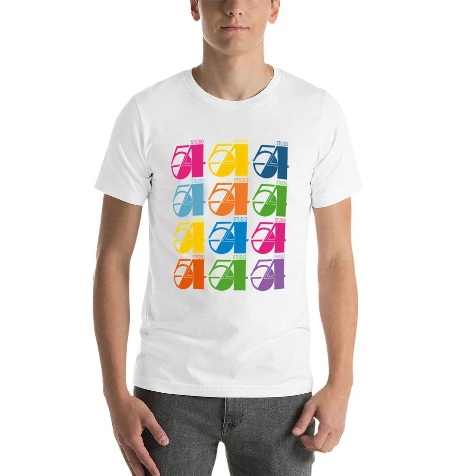 54 ديسكو نادي الحياة الليلية موسيقى جديدة حفلة يورك 54 تي شيرت تي شيرت للرجل جرافيك تي شيرت #4