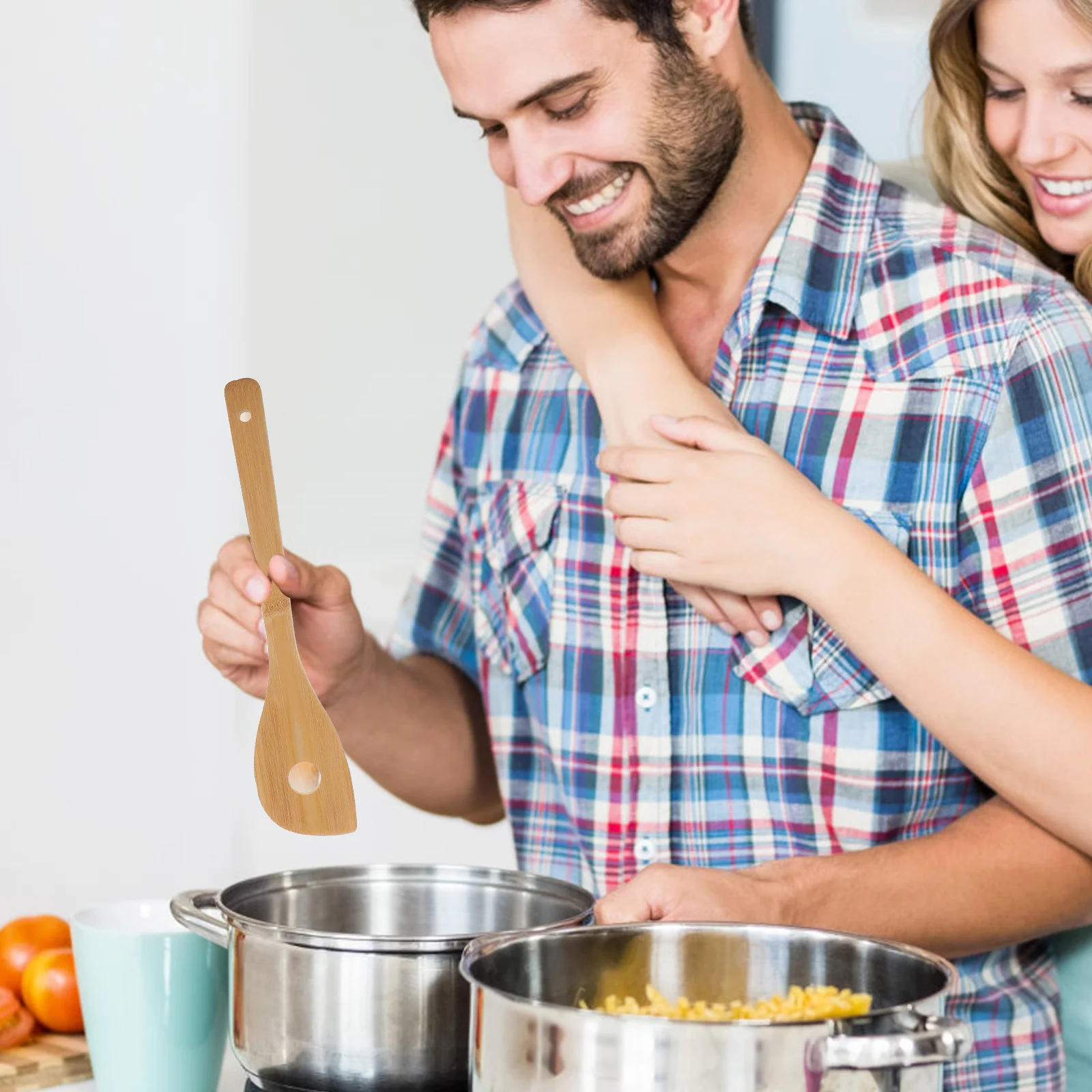 

1pc Maple Wood Mixing Spoon With Hole Reusable Kitchen Cooking Baking Utensil For Egg Stirring Coffee Tea Drink Tool