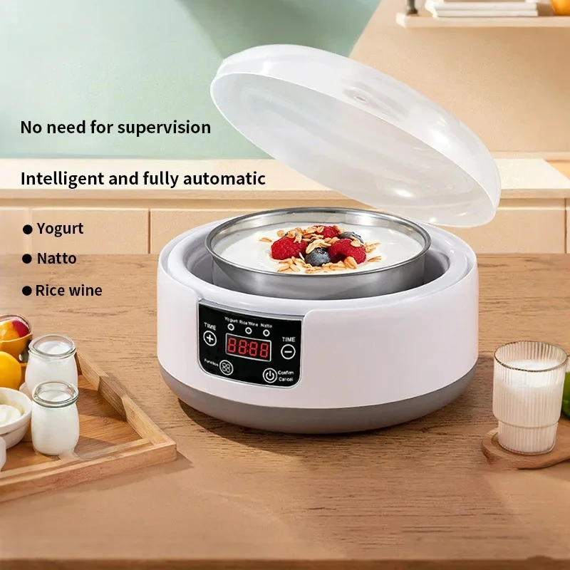 صانع الزبادي الكهربائي الصغير التلقائي صانع النبيذ الأرز DIY الزبادي المنزلية
