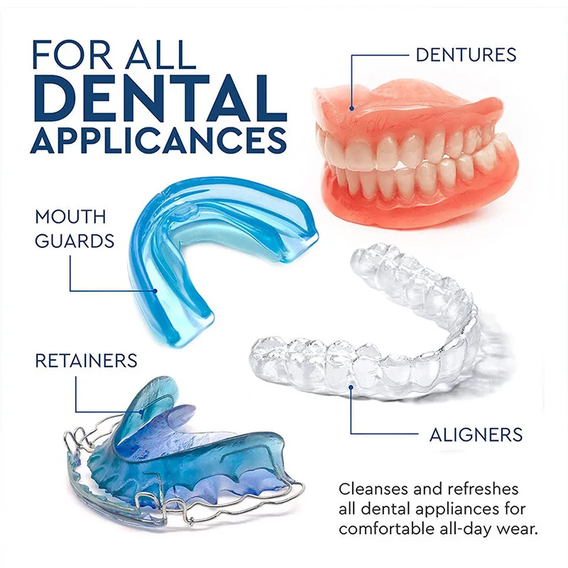 Braces denture cleaning tablets Braces effervescent tablets tartar stains Oral cleaning tablets