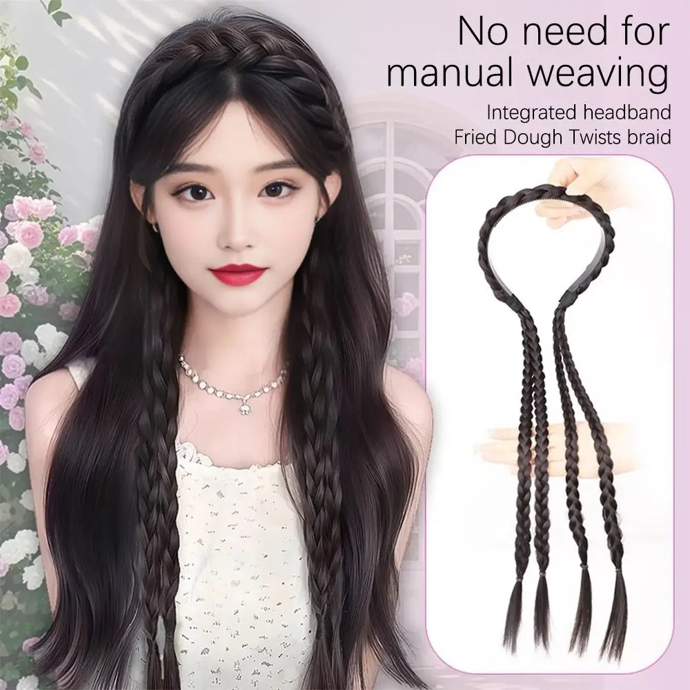 

1 шт. Прочный синтетический парик-хвост на повязке, длинная коса, 45 см, женский головной убор, аксессуары для вечеринок и укладки волос