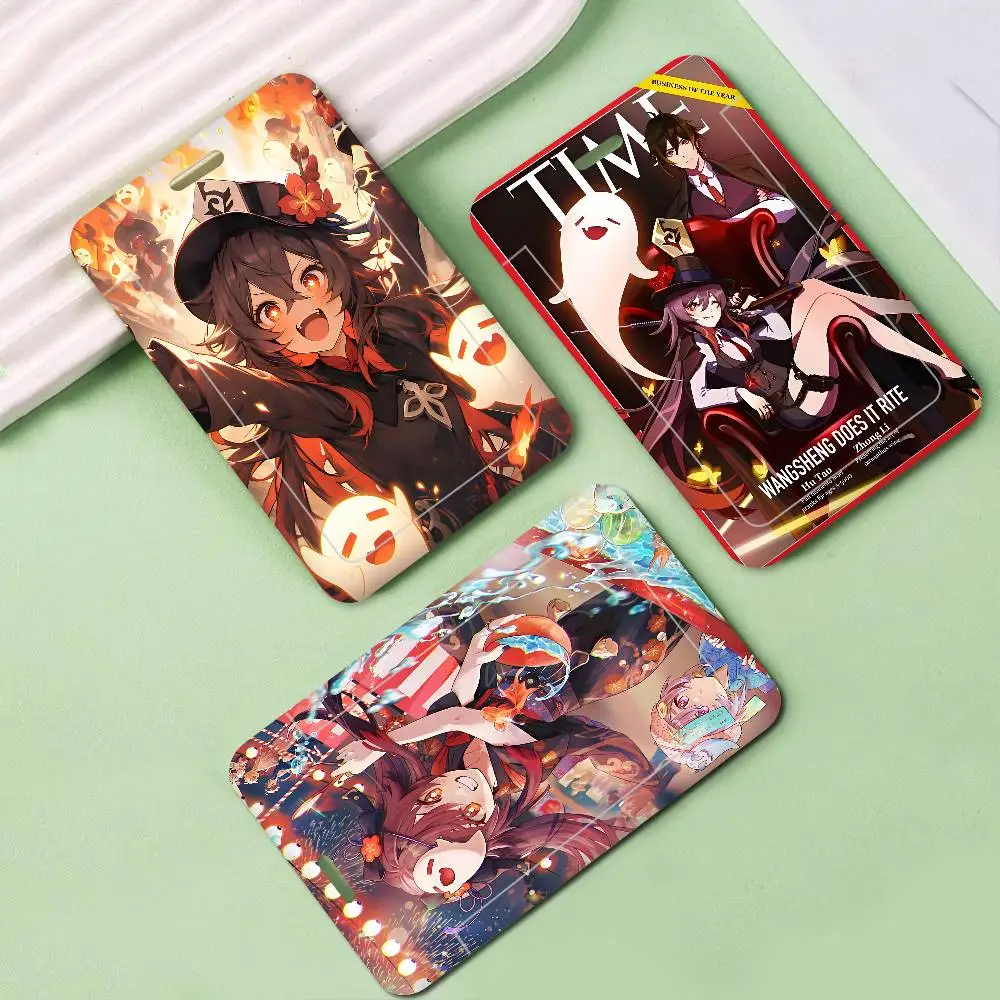 

Набор для работы: чехол для рабочего пропуска, держатель для выставочной ID-карты с ремешком на шею, чехол для рабочей карты, шейный ремешок (Hu Tao Genshin Impact Wiki)