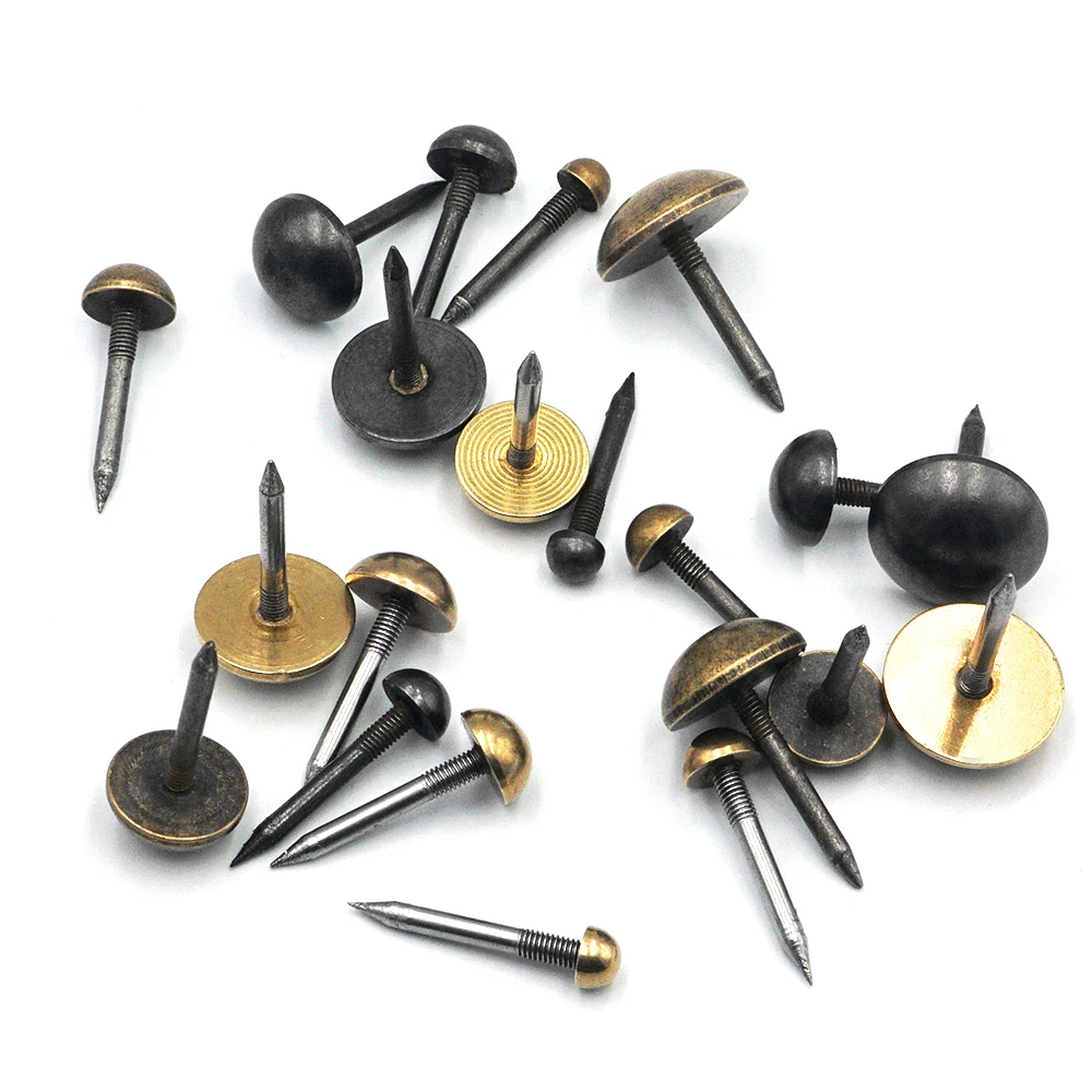 Massives Messing Polster Tack dekorative Nagel Pushpin Tür nagel glänzendes Messing/antikes Messing Schmuck Geschenk Wein kiste Sofa Stud