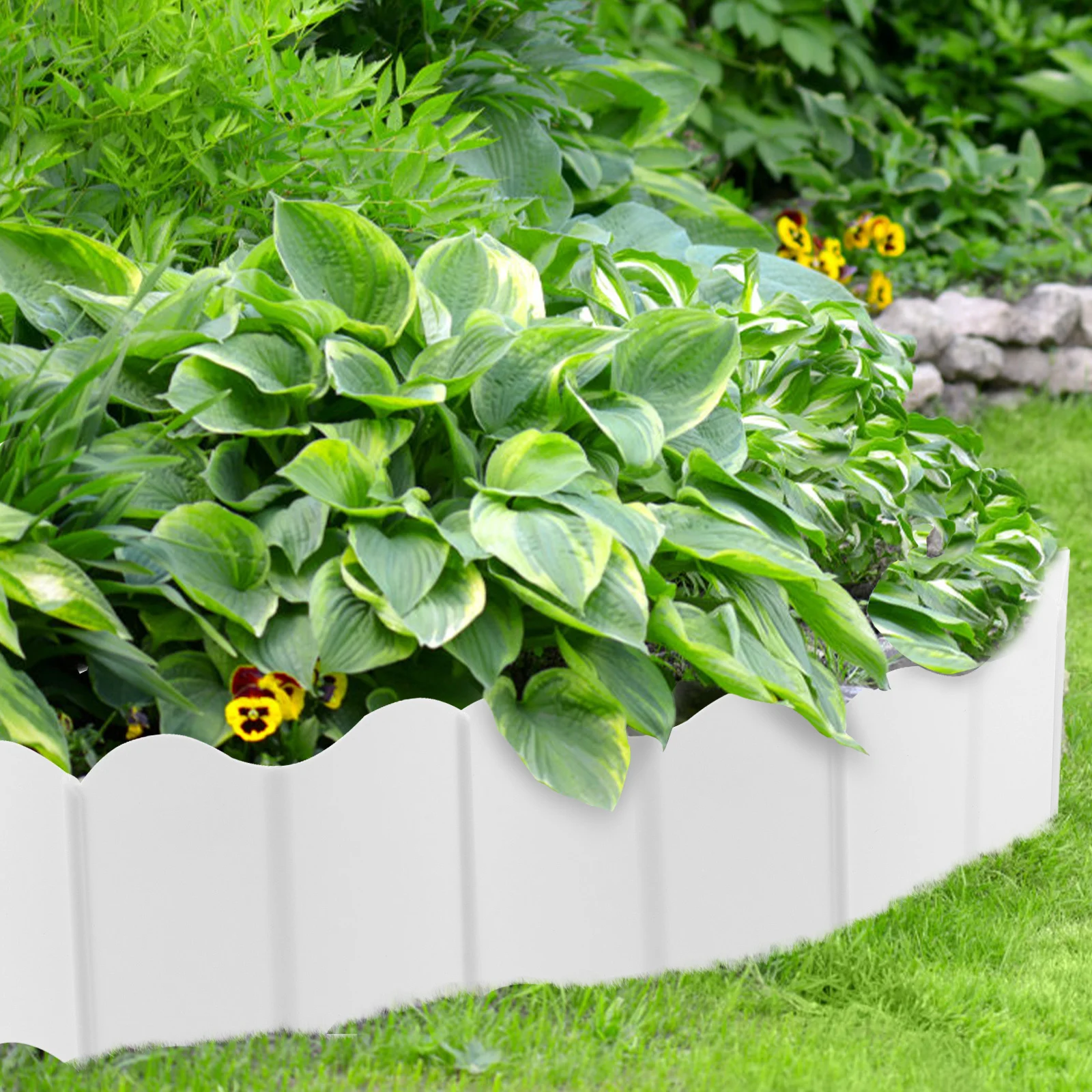 

1 set Interlocking Plastic Lawn Edging Border For Yard Decorative Landscape Border Reusable Garden Supply Outdoor Fence Durable
