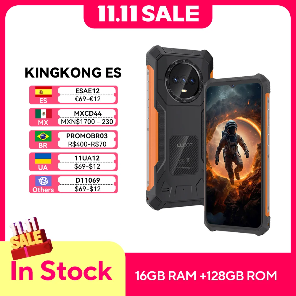 Ultra-thin Rugged Android Smartphone Cubot King Kong ES, 6.56