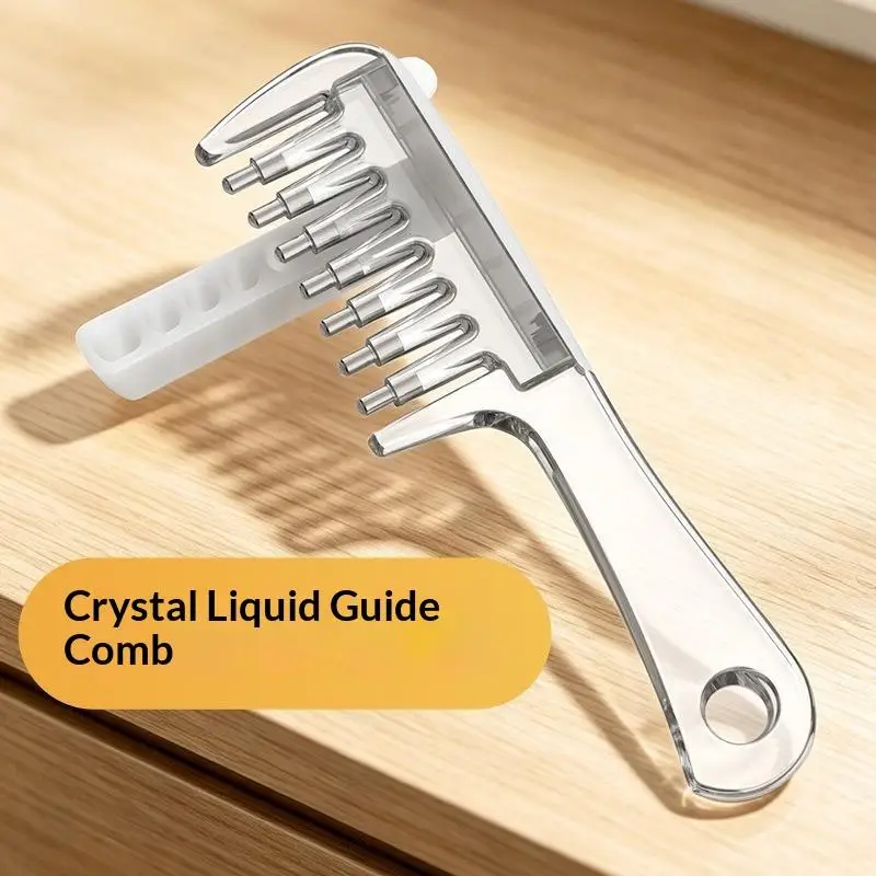 Essential Oil Scalp Massage Comb Unisex Transparent Built-in Liquid Applicator Easy to Use for Home