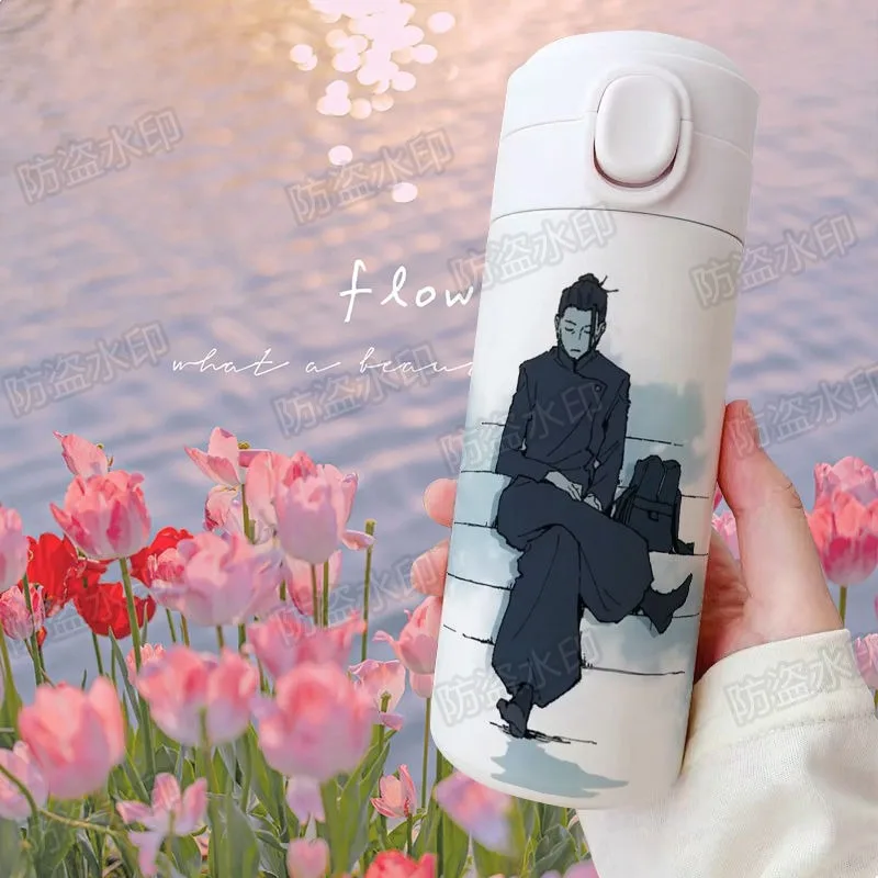 Jujutsu KaisenSatoru Gojo Getou Suguru Fushiguro Megumi bottiglia d\'acqua Anime periferiche Cute Cartoon Thermos Cup Kawaii Water Cup